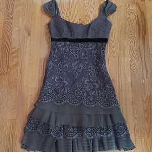 Elie Tahari brown laced cocktail dress